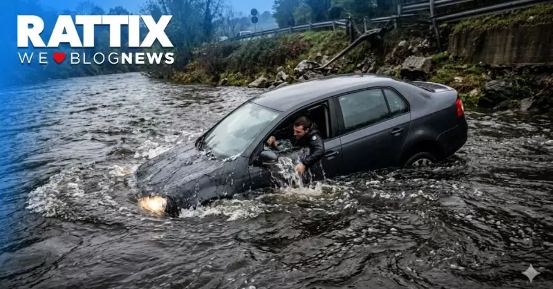 Come uscire da un'auto che cade in acqua?